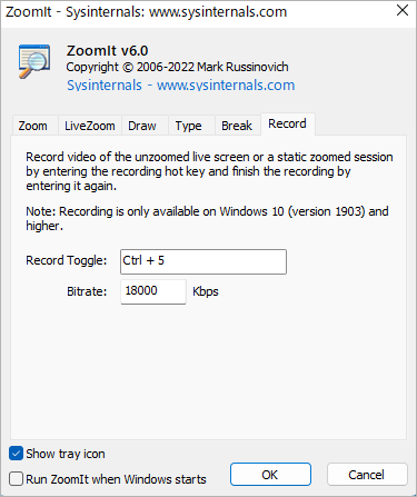 ZoomIt 6.0にアップデート